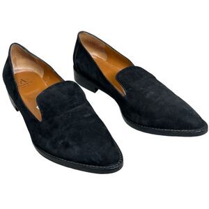 Aquatalia Black Suede Loafers size 9 waterproof